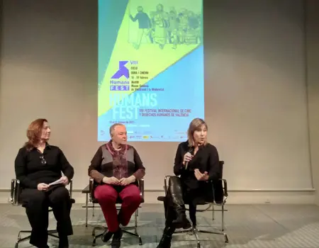 Intervinientes en el debate en el Human Fest de Valencia sobre el papel de las mujeres en la paz de Colombia.