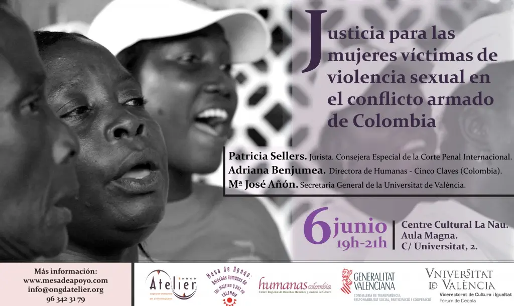 Cartel Justicia para las mujeres víctimas de violencia sexual en el conflicto armado de Colombia